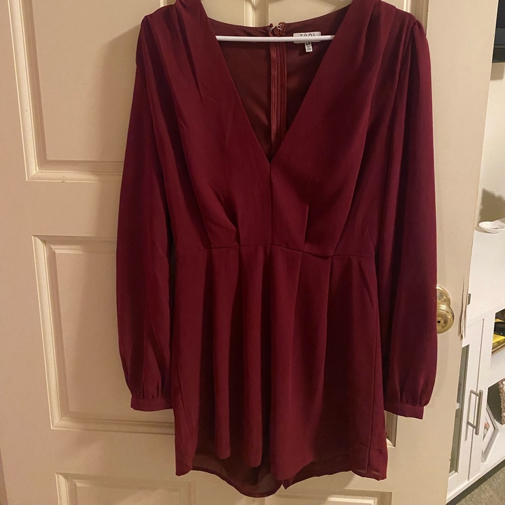 Wine red romper